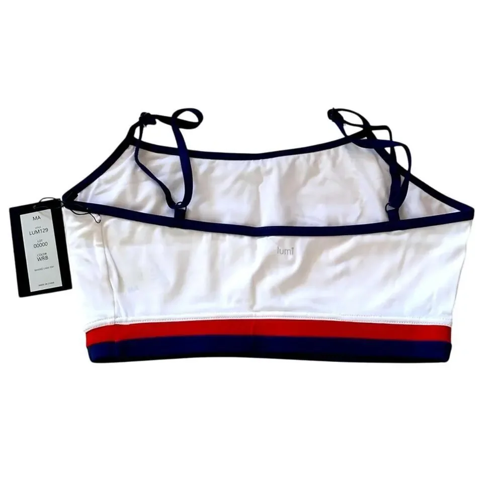 Lumi Collective Color Block Camisole Crop Top red white blue AM dance dancewear
